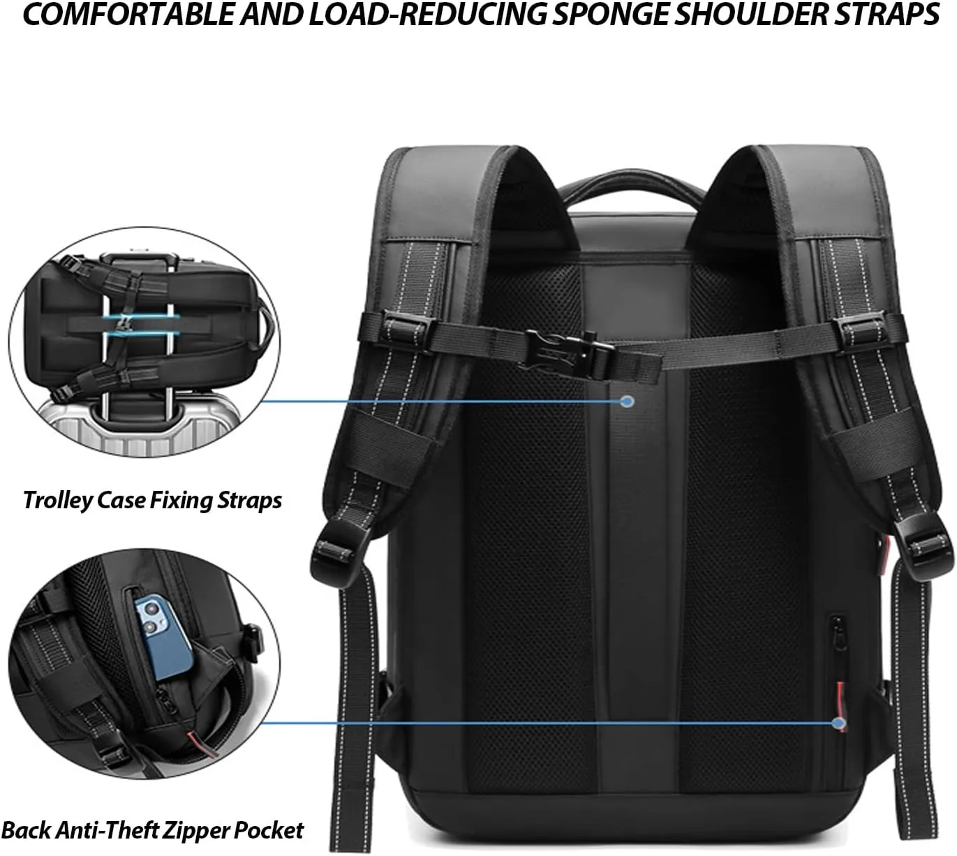 Easyvacpack,Vacpack Backpack,Travel Backpack With Vacuum System,Air Vacuum Backpack For Travel (Gray)