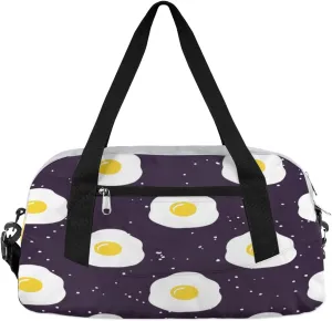 Eggs Print Gym Bag, Duffle Bag, Weekender Bag, Duffel Bag, Overnight Bag, Travel Duffel Bag, Dance Bag, Tote Bag, Beach Bag, Pool Bag, Gym Duffle Bag, Carry on Bag