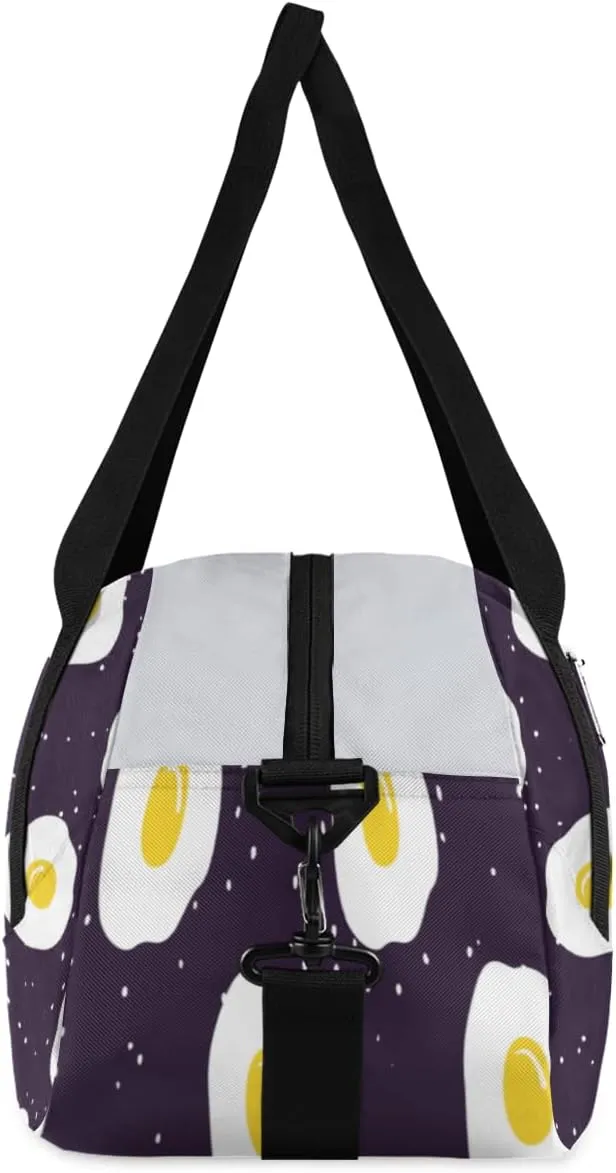 Eggs Print Gym Bag, Duffle Bag, Weekender Bag, Duffel Bag, Overnight Bag, Travel Duffel Bag, Dance Bag, Tote Bag, Beach Bag, Pool Bag, Gym Duffle Bag, Carry on Bag