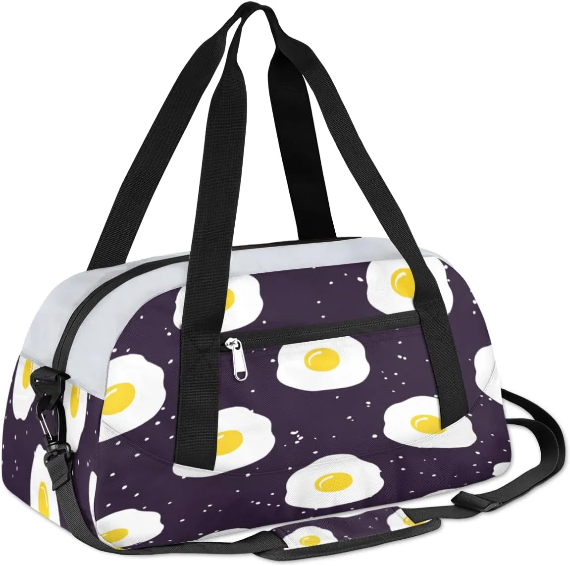 Eggs Print Gym Bag, Duffle Bag, Weekender Bag, Duffel Bag, Overnight Bag, Travel Duffel Bag, Dance Bag, Tote Bag, Beach Bag, Pool Bag, Gym Duffle Bag, Carry on Bag