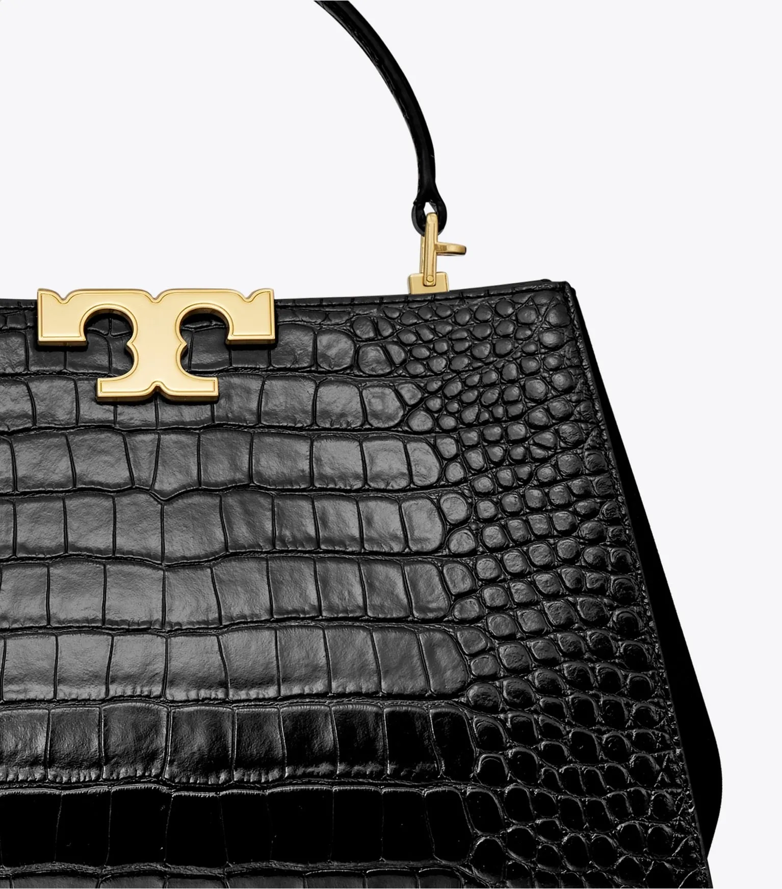 ELEANOR CROC-EMBOSSED SATCHEL TORY BURCH