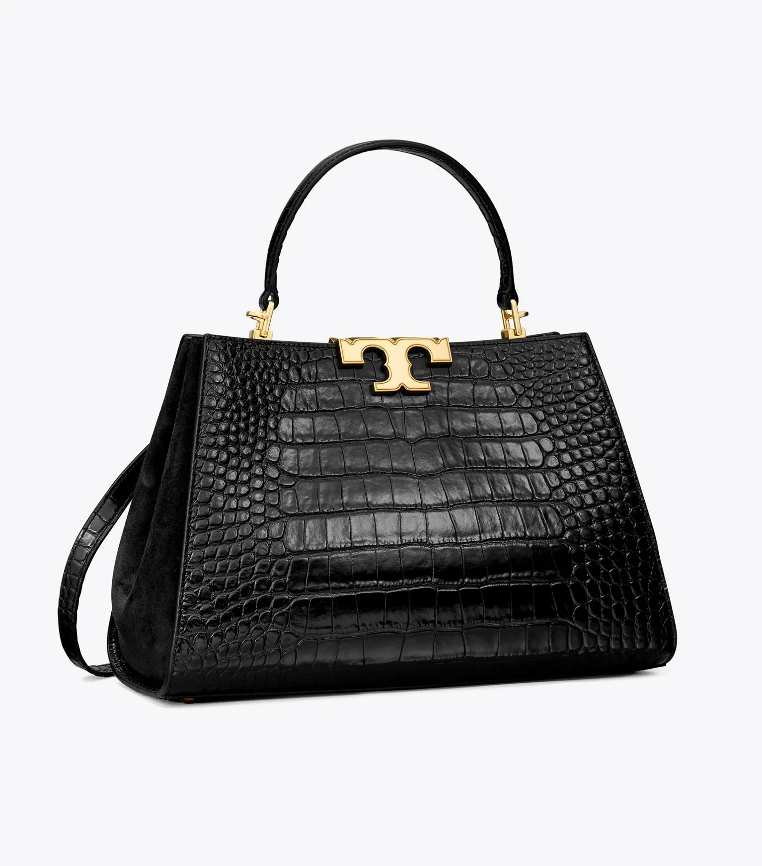 ELEANOR CROC-EMBOSSED SATCHEL TORY BURCH