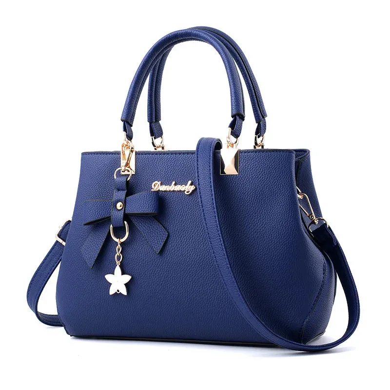 Elegant Crossbody Tote – Floral Charm Shoulder Bag for Office & Everyday Style