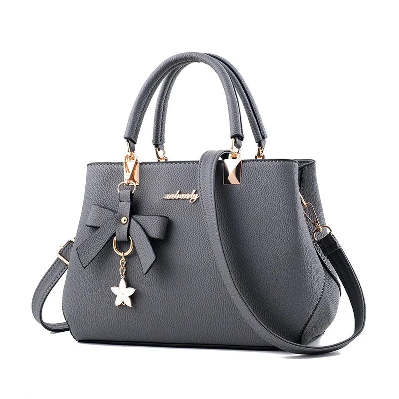 Elegant Crossbody Tote – Floral Charm Shoulder Bag for Office & Everyday Style