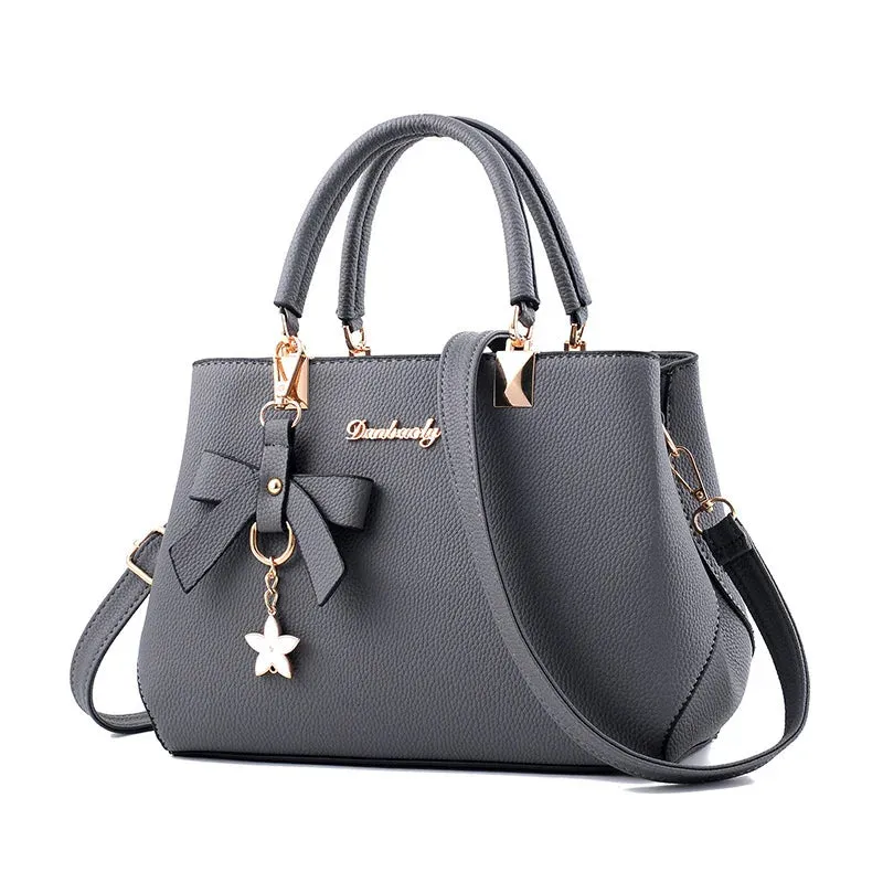 Elegant Crossbody Tote – Floral Charm Shoulder Bag for Office & Everyday Style