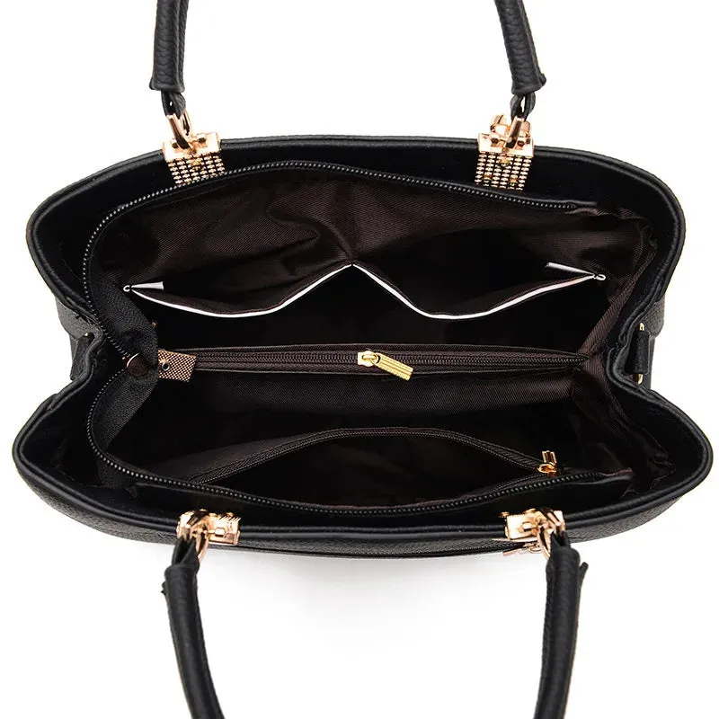 Elegant Crossbody Tote – Floral Charm Shoulder Bag for Office & Everyday Style