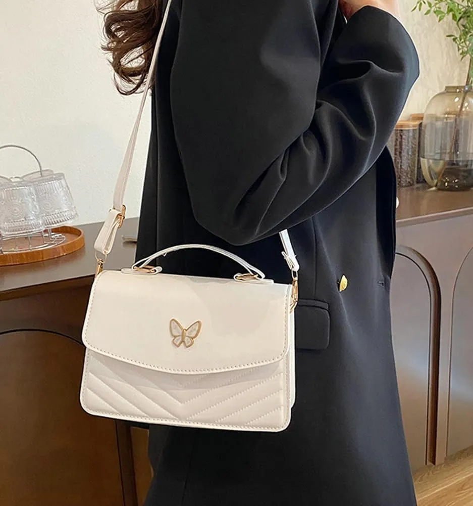 Elegant Top Handle Leather Handbags Mini Purses Totes Satchel Shoulder Bag Bow Crossbody Bags for Women 2025