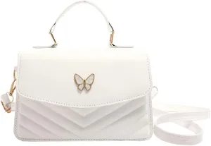 Elegant Top Handle Leather Handbags Mini Purses Totes Satchel Shoulder Bag Bow Crossbody Bags for Women 2025