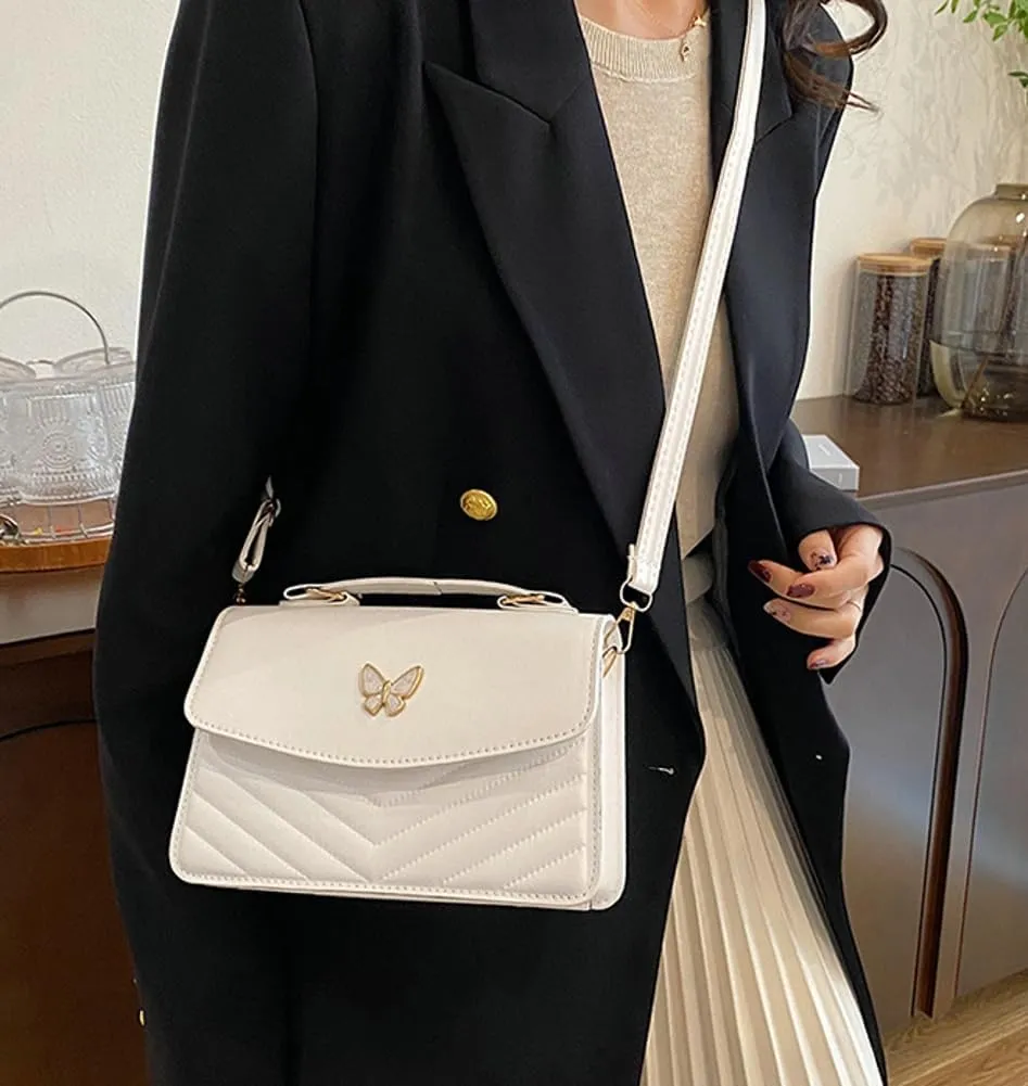 Elegant Top Handle Leather Handbags Mini Purses Totes Satchel Shoulder Bag Bow Crossbody Bags for Women 2025