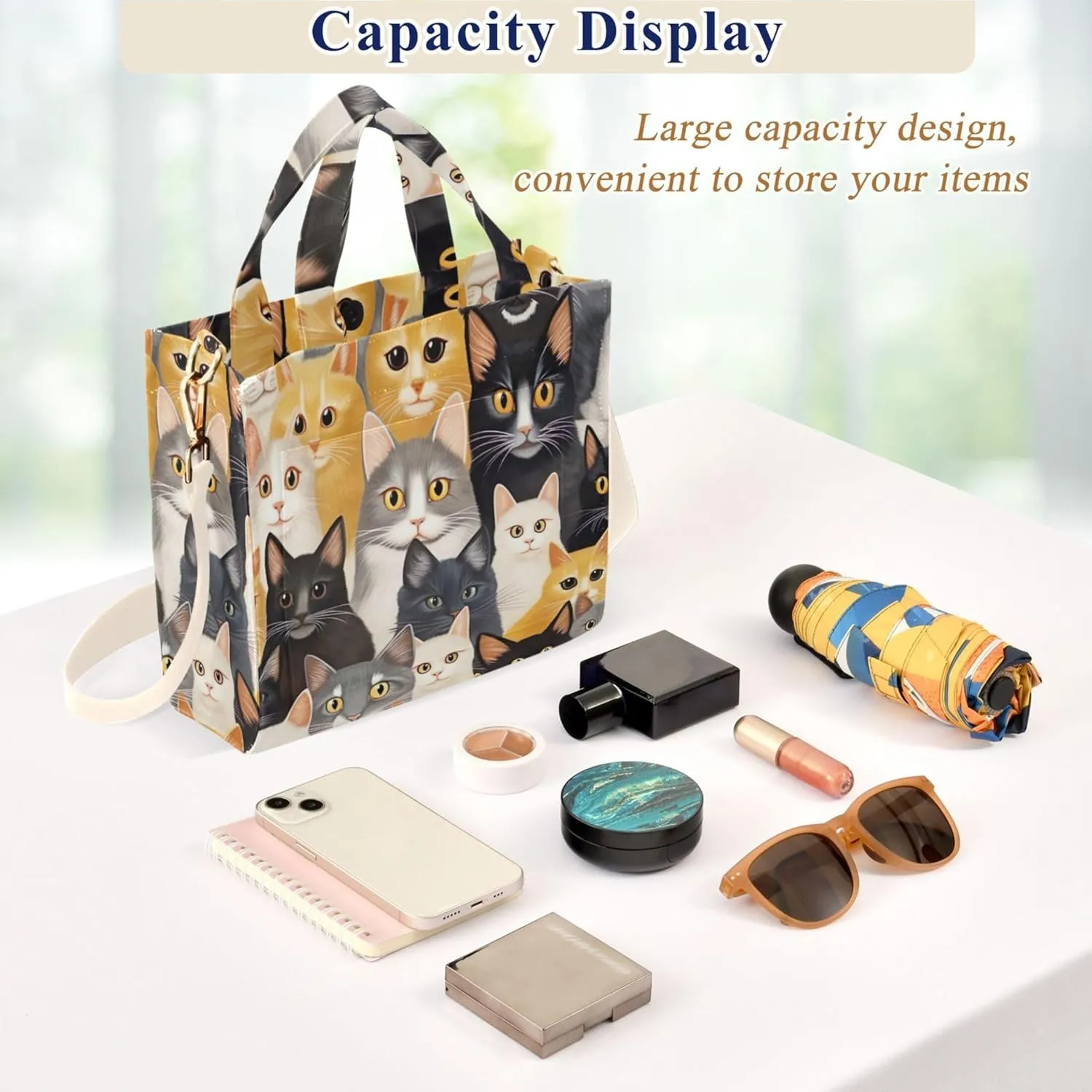 Elephant Giraffe Print Totes for Women Shoulder Handbag Designer Gifts for Women Large Totes Bag
