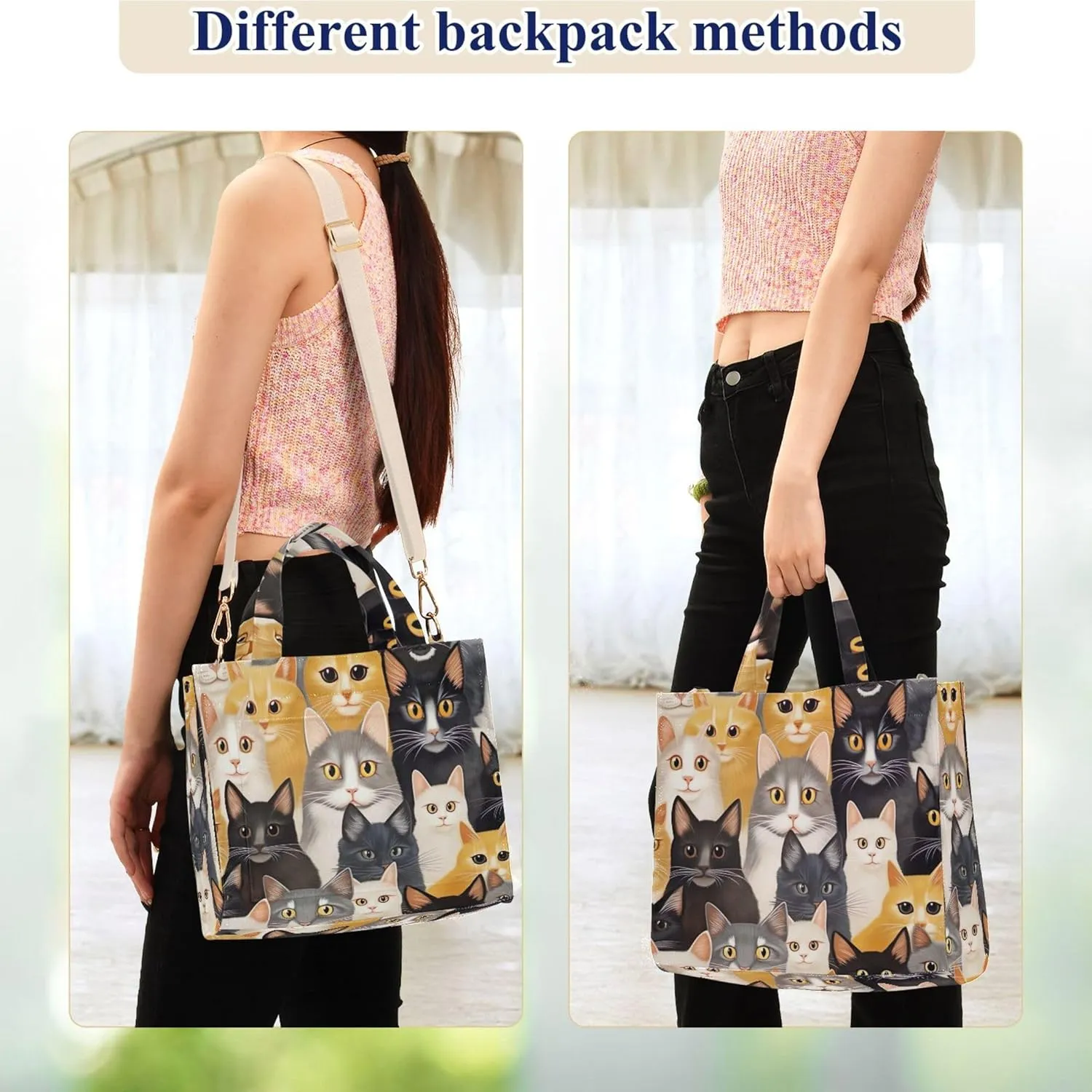 Elephant Giraffe Print Totes for Women Shoulder Handbag Designer Gifts for Women Large Totes Bag