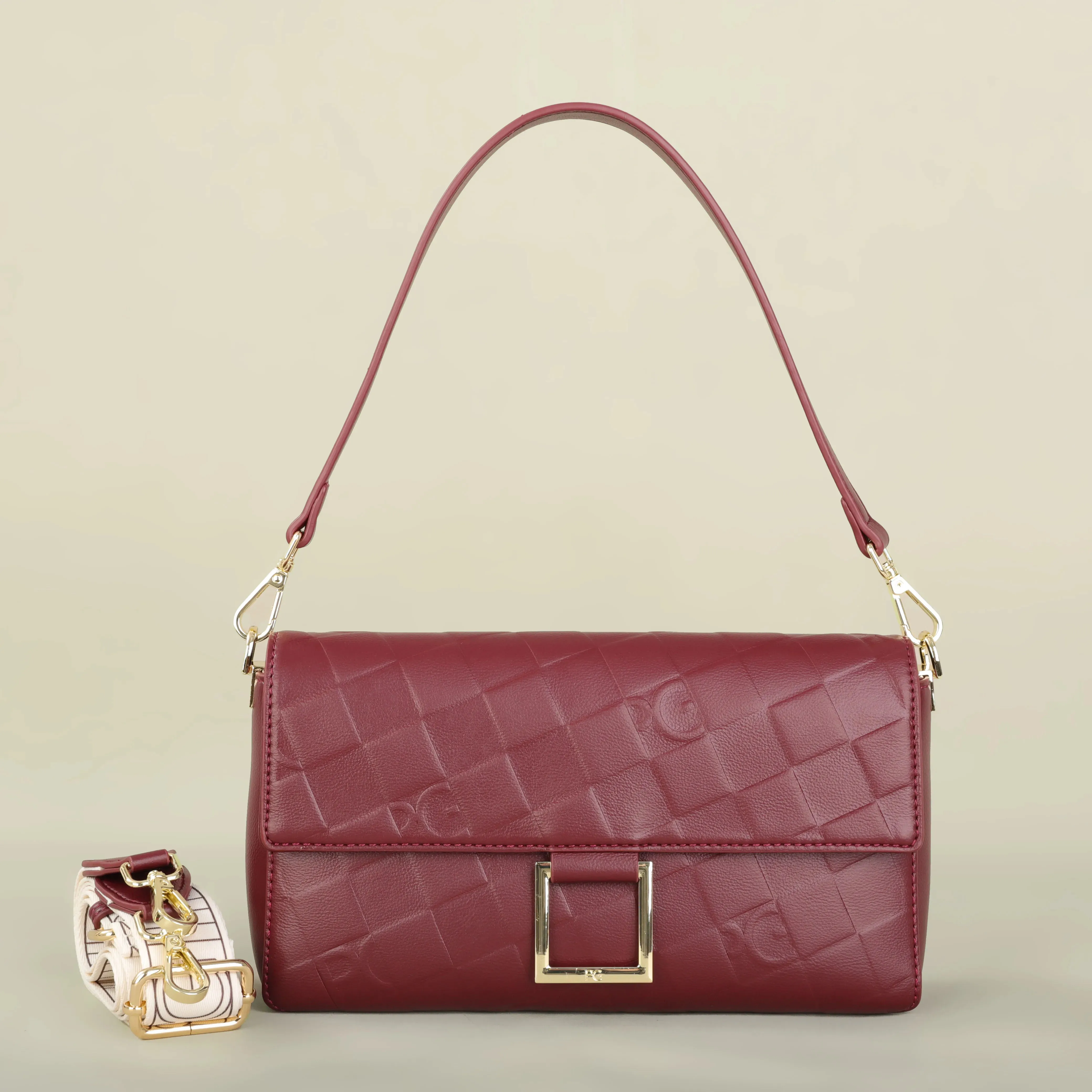 Embossed Shoulder Bag