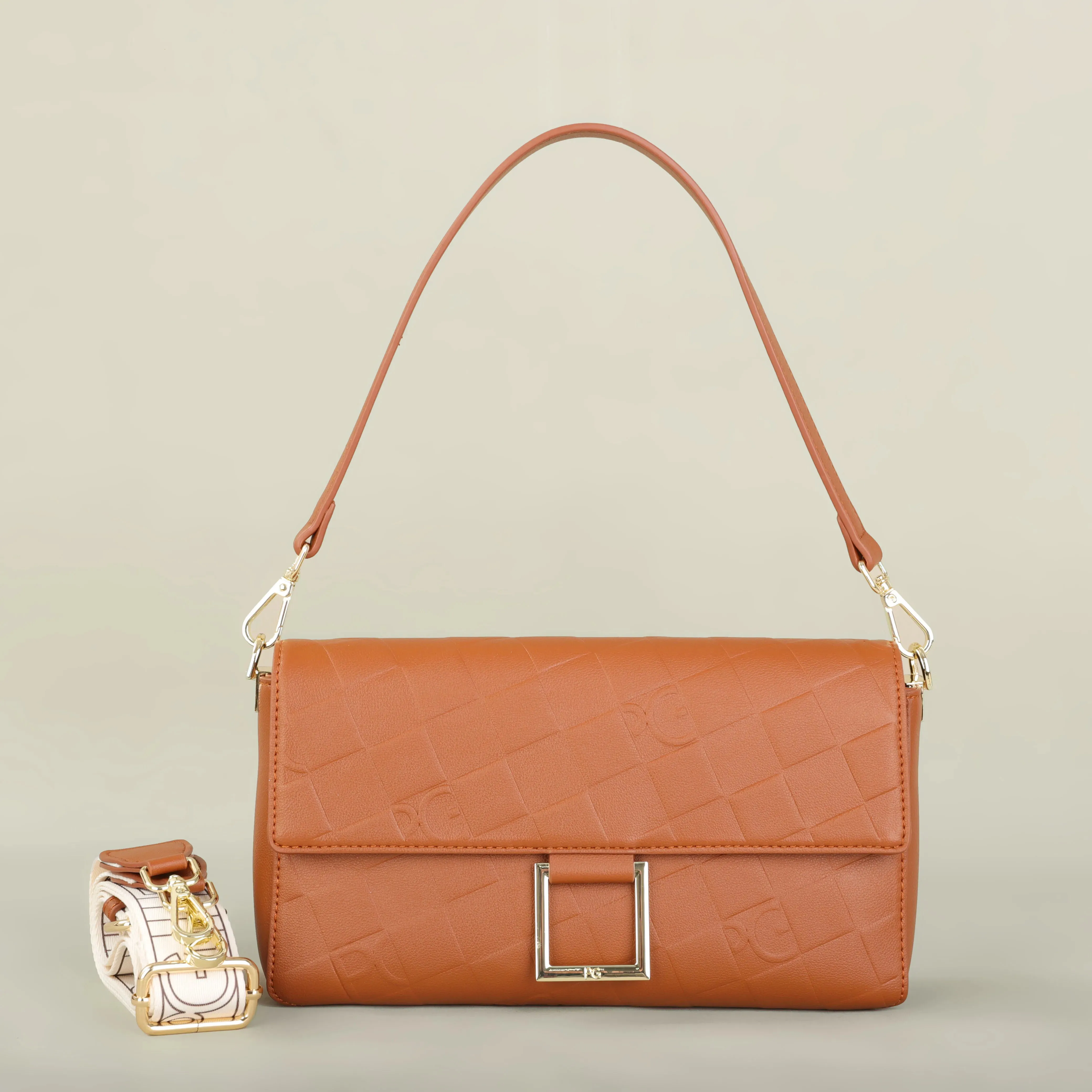 Embossed Shoulder Bag