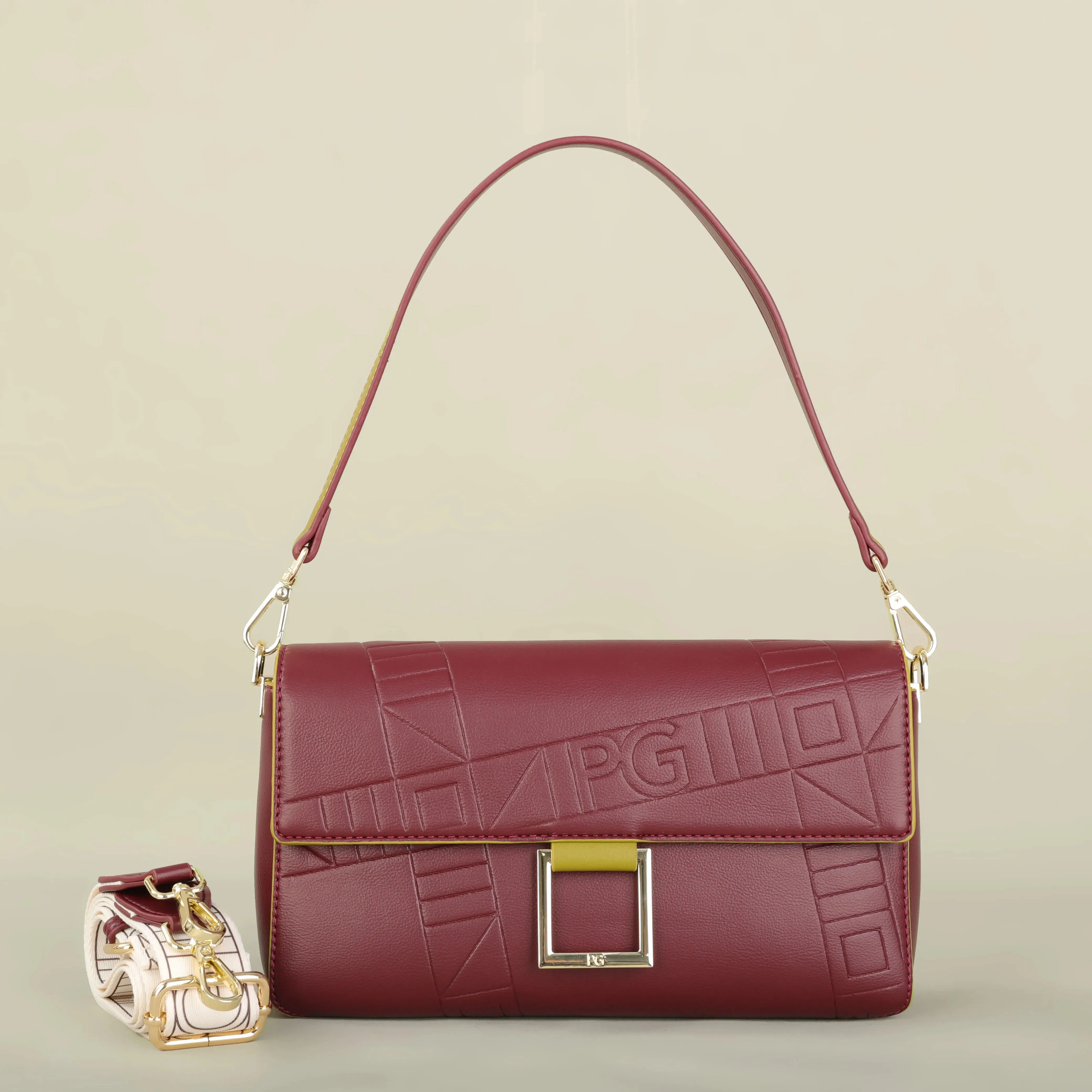 Embossed Shoulder Bag