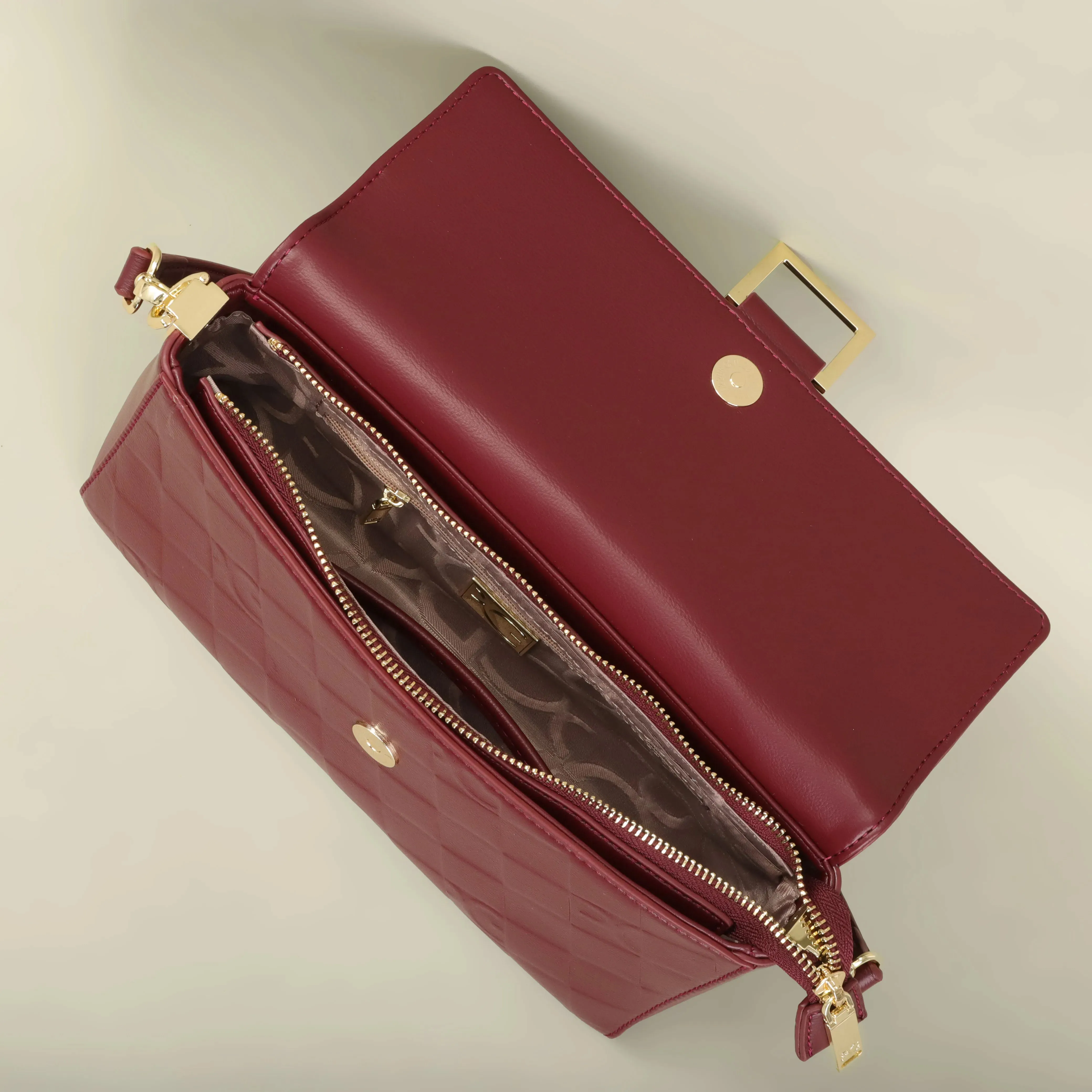 Embossed Shoulder Bag