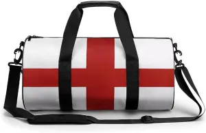 England Flag Funny Gym Bag Travel Tote Bag Duffel Bag for Men Women Weekender Sports Vacation