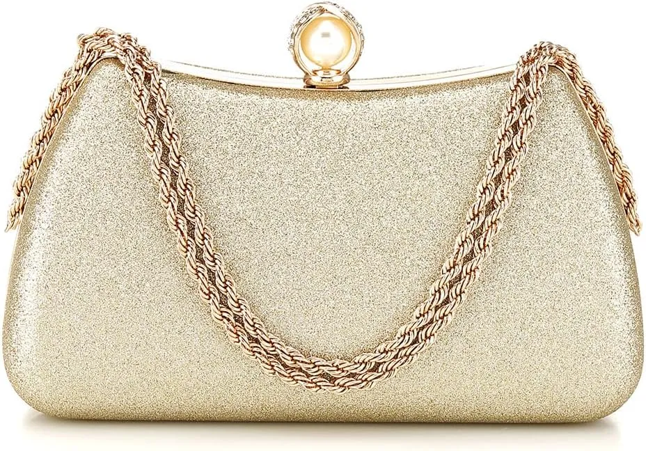 Evening Clutch Bag for Women Glitter Shiny Dress Purse Wedding Bride Handbags Evening Clutches for Cocktail Party