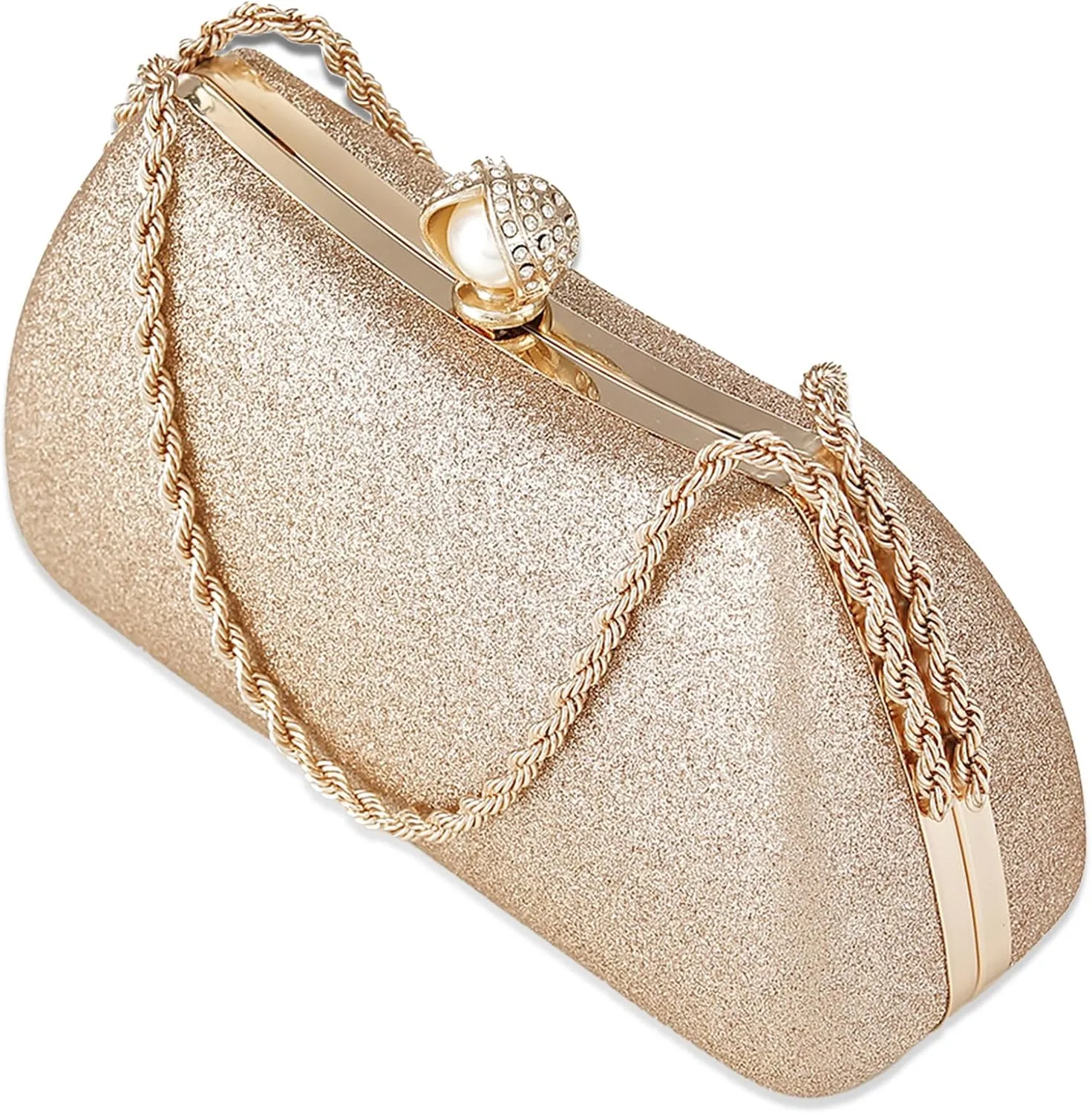 Evening Clutch Bag for Women Glitter Shiny Dress Purse Wedding Bride Handbags Evening Clutches for Cocktail Party