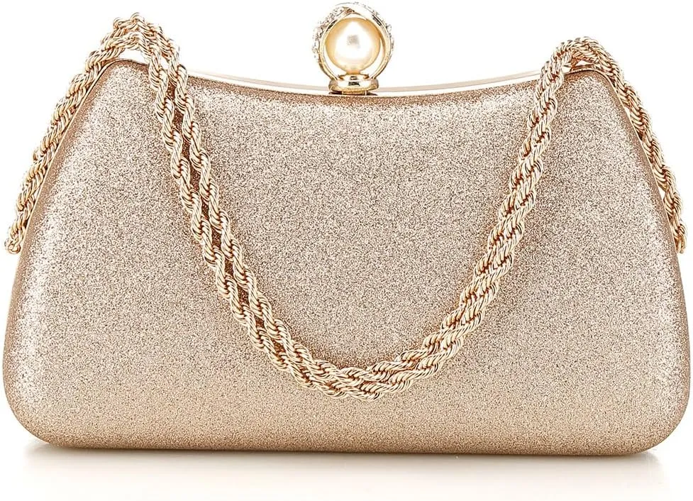 Evening Clutch Bag for Women Glitter Shiny Dress Purse Wedding Bride Handbags Evening Clutches for Cocktail Party