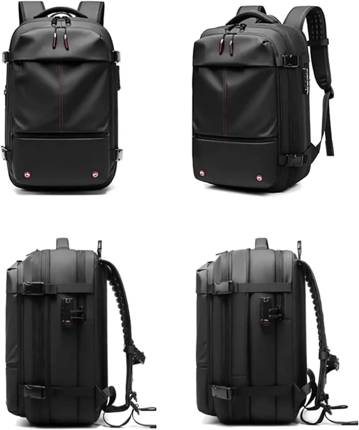 Expandable Vacpack Backpack,Vac Pack Backpack, alepeak vacuum backpack, 60L air vacuum backpack for travel, backpack with vacuum compression (Black)