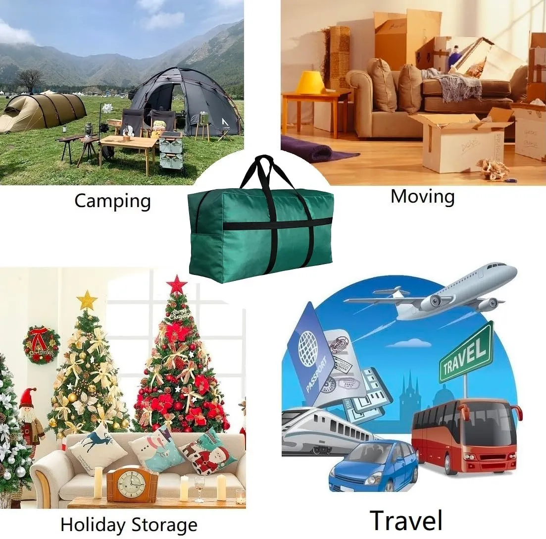 Extra Large Duffle Bag for Travel, Big Foldable Storage Bag - Purple