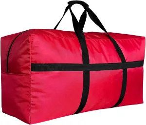 Extra Large Duffle Bag for Travel, Big Foldable Storage Bag - Red