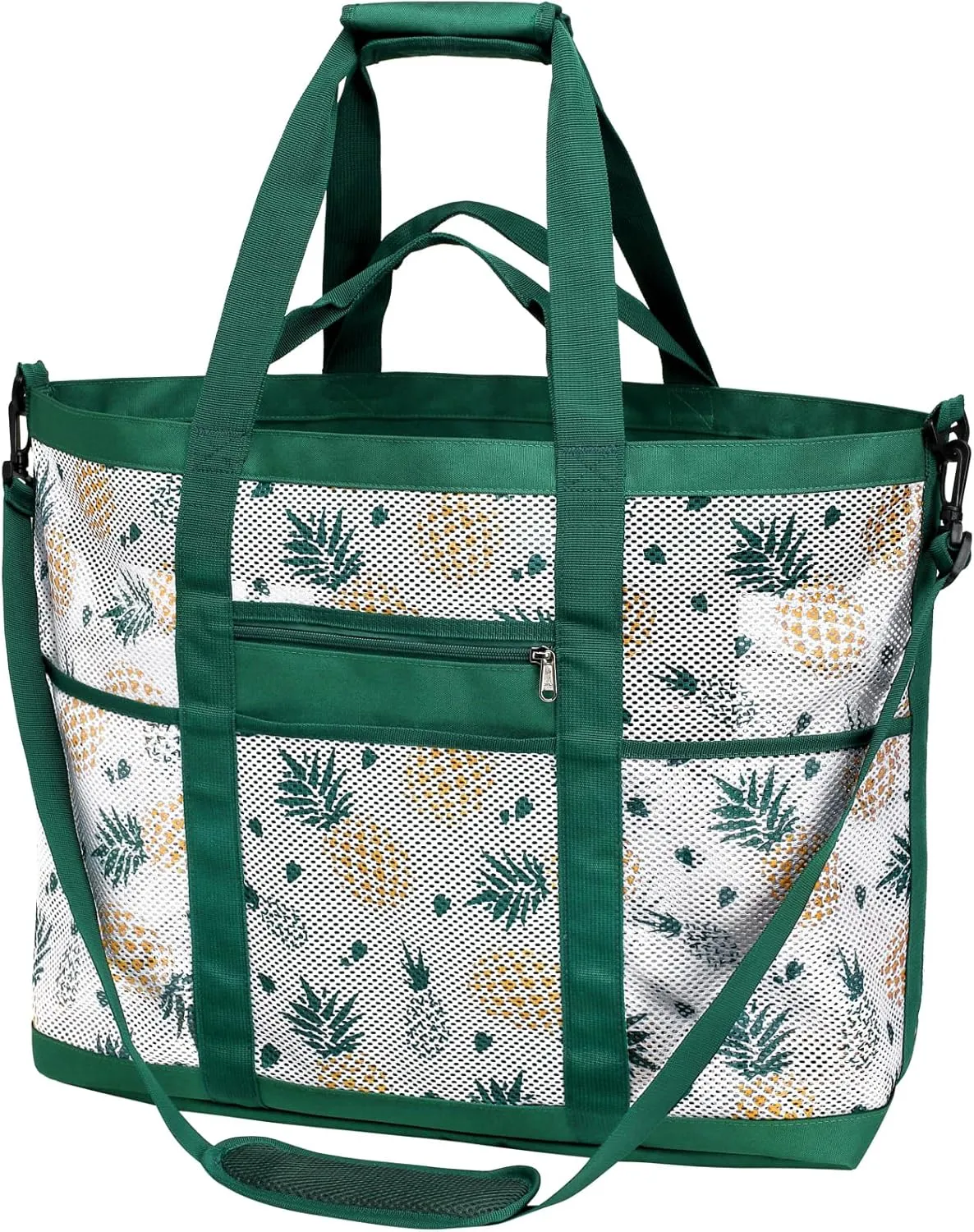 F-color Mesh Beach Bag Family - Beach Tote Bag Cruise Vacation Essentials, XL