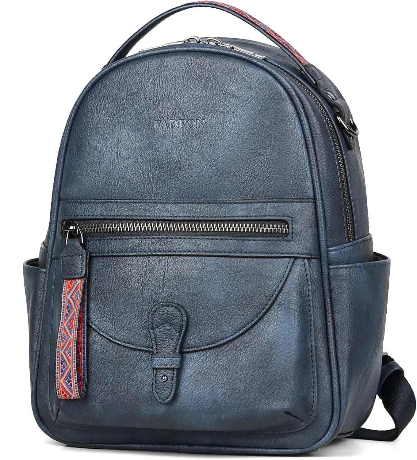 FADEON Mini Backpack Purse for Women, Designer Leather Cute Roomly Backpacks, Daily Ladies Shoulder Backpack Fashion Handbag
