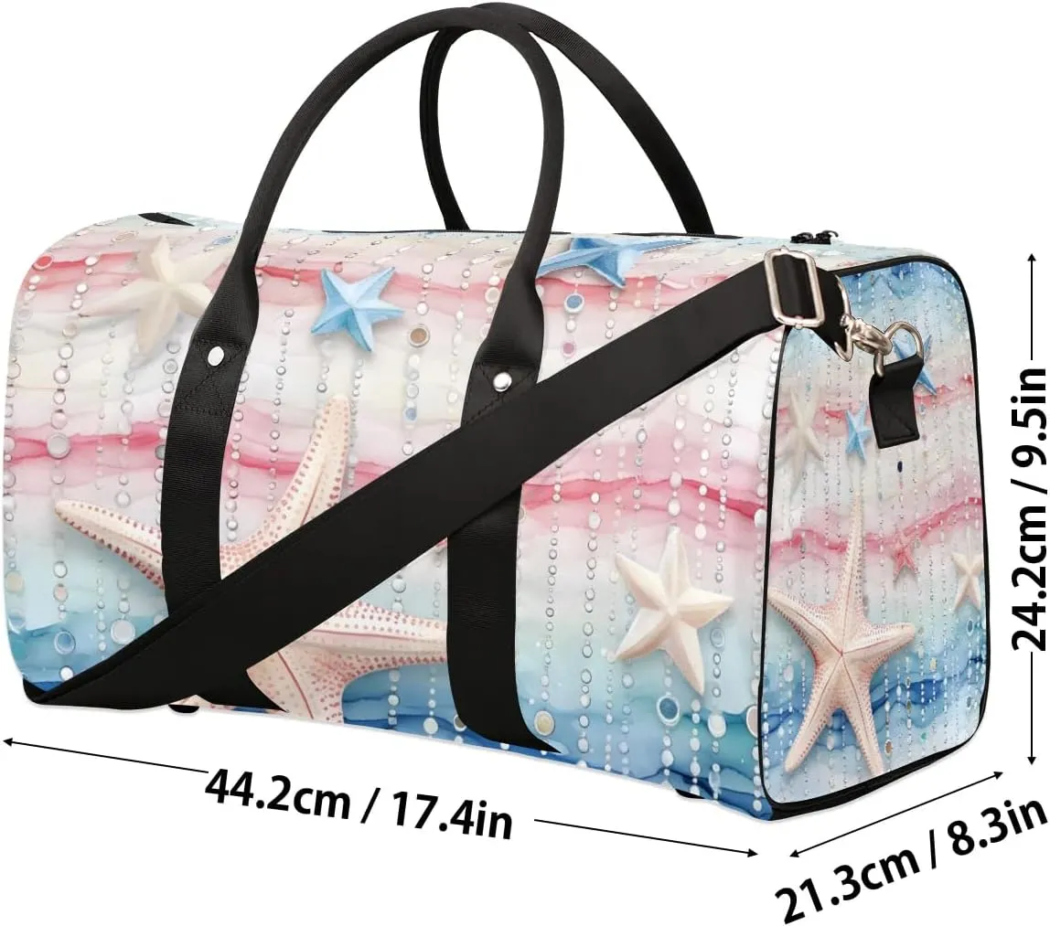 Fairy Starfish Foldable Lightweight Duffle Bag for Travel - Waterproof Carry On Bags for Airplanes, Travel Duffel Bags for Gym, Weekend