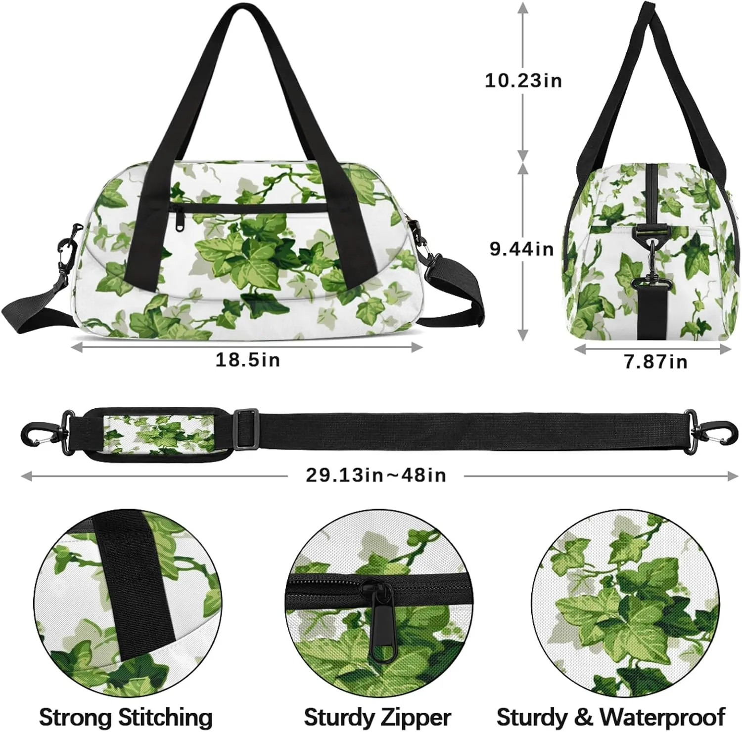 Fall Maple Leaf Kids Duffel Bag Lightweight Waterproof Sports Gym Bag with Front Zipper Pocket Foldable Weekender Overnight Bag for School Practice Gymnastic Ballet