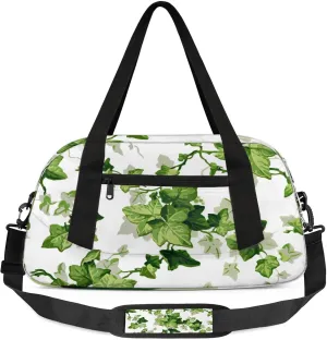 Fall Maple Leaf Kids Duffel Bag Lightweight Waterproof Sports Gym Bag with Front Zipper Pocket Foldable Weekender Overnight Bag for School Practice Gymnastic Ballet