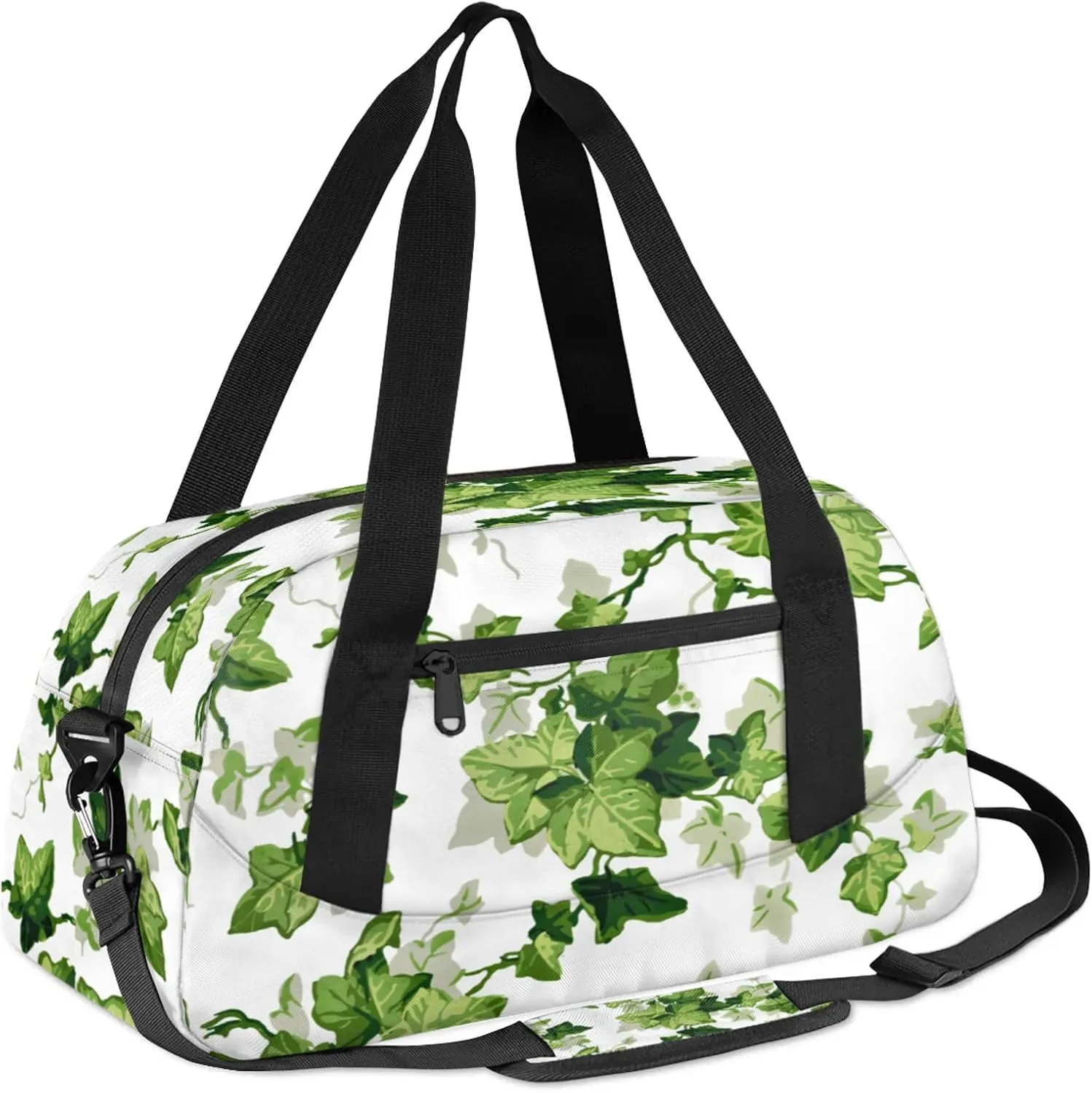 Fall Maple Leaf Kids Duffel Bag Lightweight Waterproof Sports Gym Bag with Front Zipper Pocket Foldable Weekender Overnight Bag for School Practice Gymnastic Ballet
