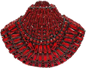 Fan Shell Gemstone Clutch Handbag Exquisite Celebration Party Rhinestone Evening Bag Formal Shoulder Purse for Women