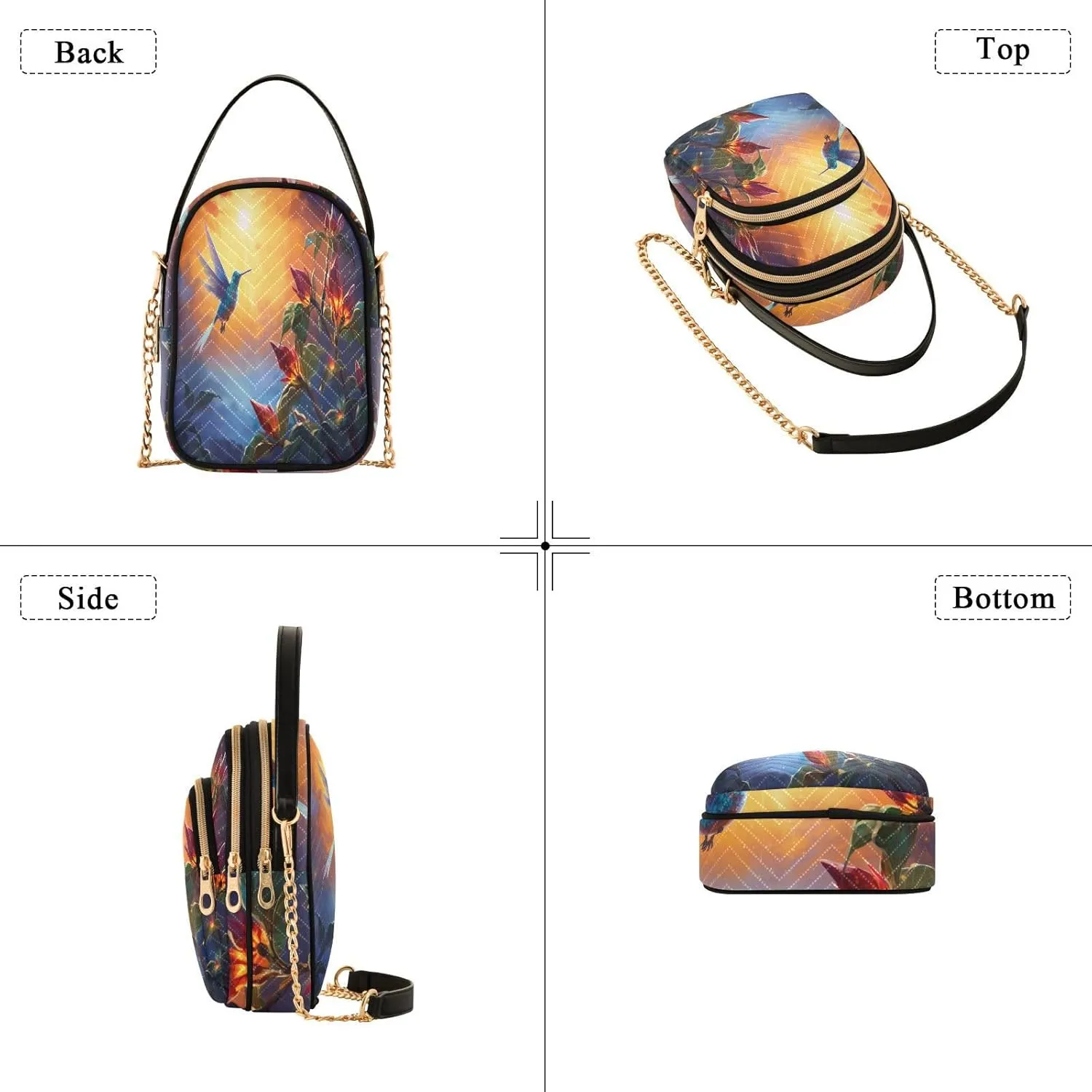 Fantasy Sea Of Clouds And Whale Women's Crossbody Sling Handbags, Womens Crossbody Travel Bag, Stylish Crossbody Bags