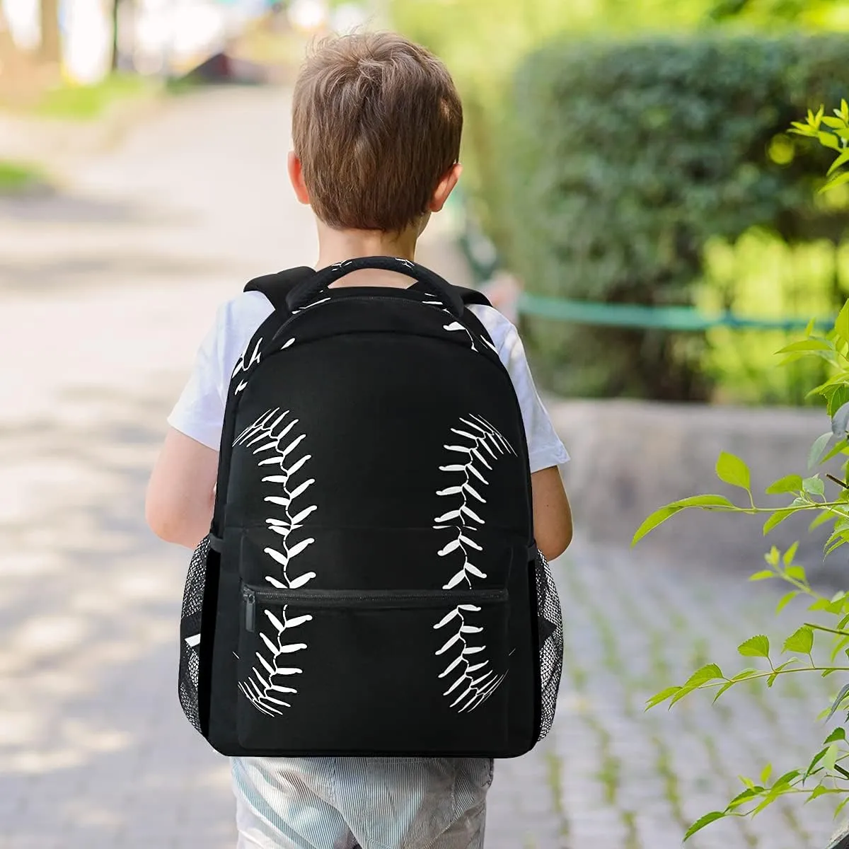 Fashion Baseball Sport Softball American Cool Backpacks School Book Travel College Shoulder Bag for Women Girls Men Boys