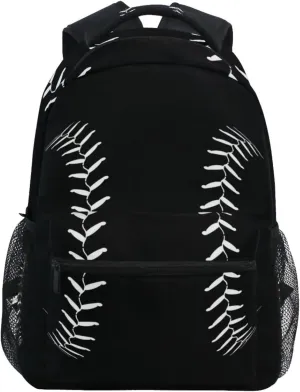 Fashion Baseball Sport Softball American Cool Backpacks School Book Travel College Shoulder Bag for Women Girls Men Boys