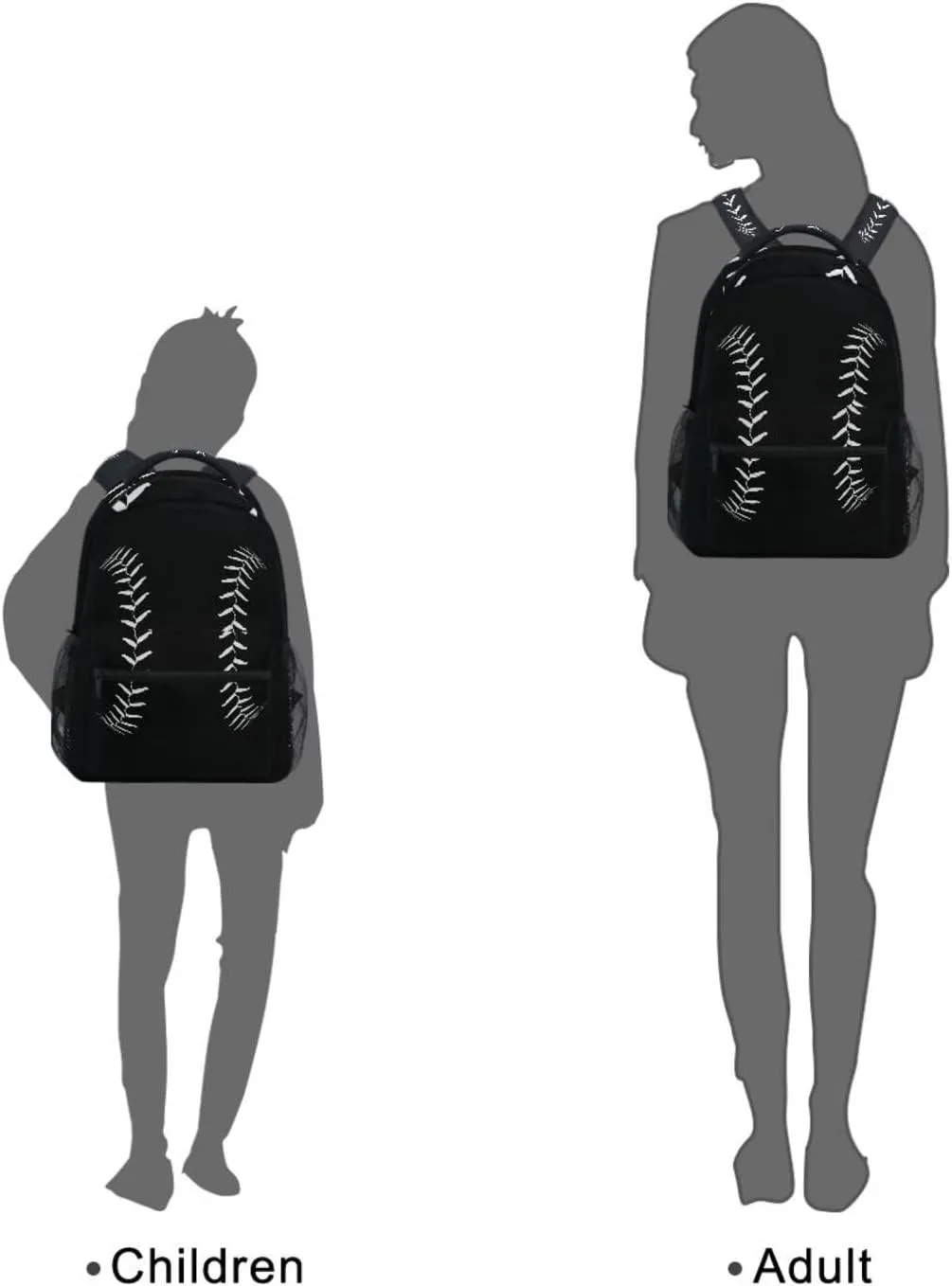 Fashion Baseball Sport Softball American Cool Backpacks School Book Travel College Shoulder Bag for Women Girls Men Boys