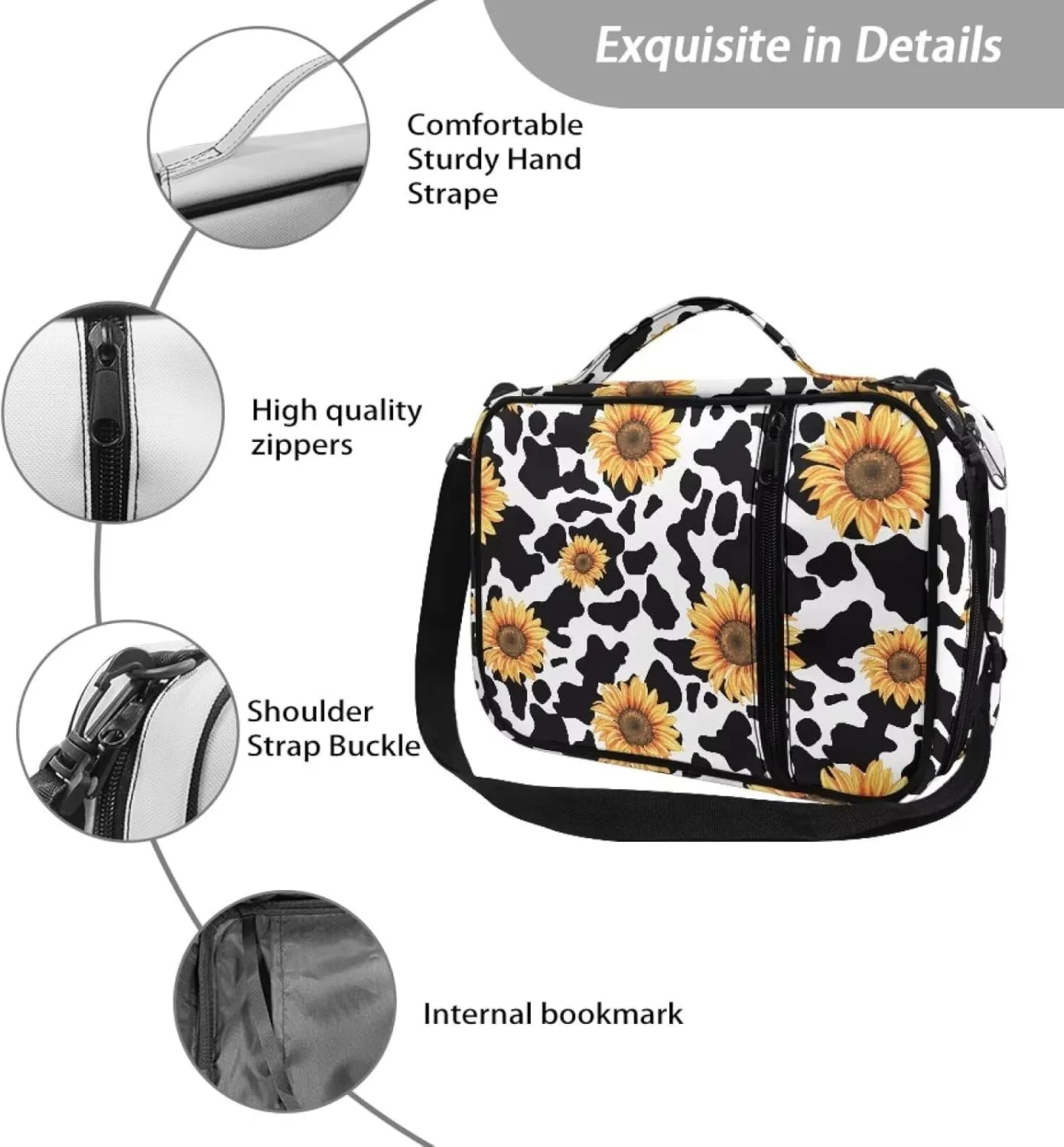 Fashion Bible Cover Bible Carrying Case for Women Girls,Bible Tote Bag Bible Book Cover,Bible Accessories,Christian Gifts