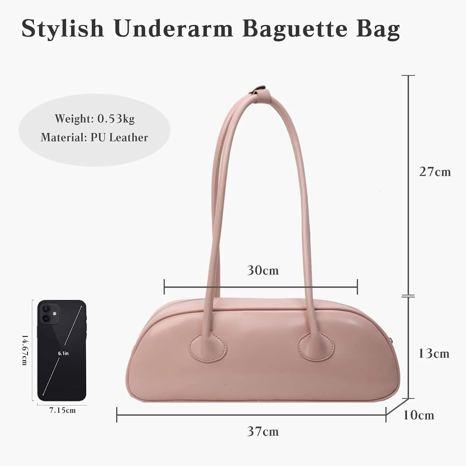 Fashion Hobo Elegant Underarm Ladies Travel Handbag for Women PU Leather Shoulder Waterproof Top Handle