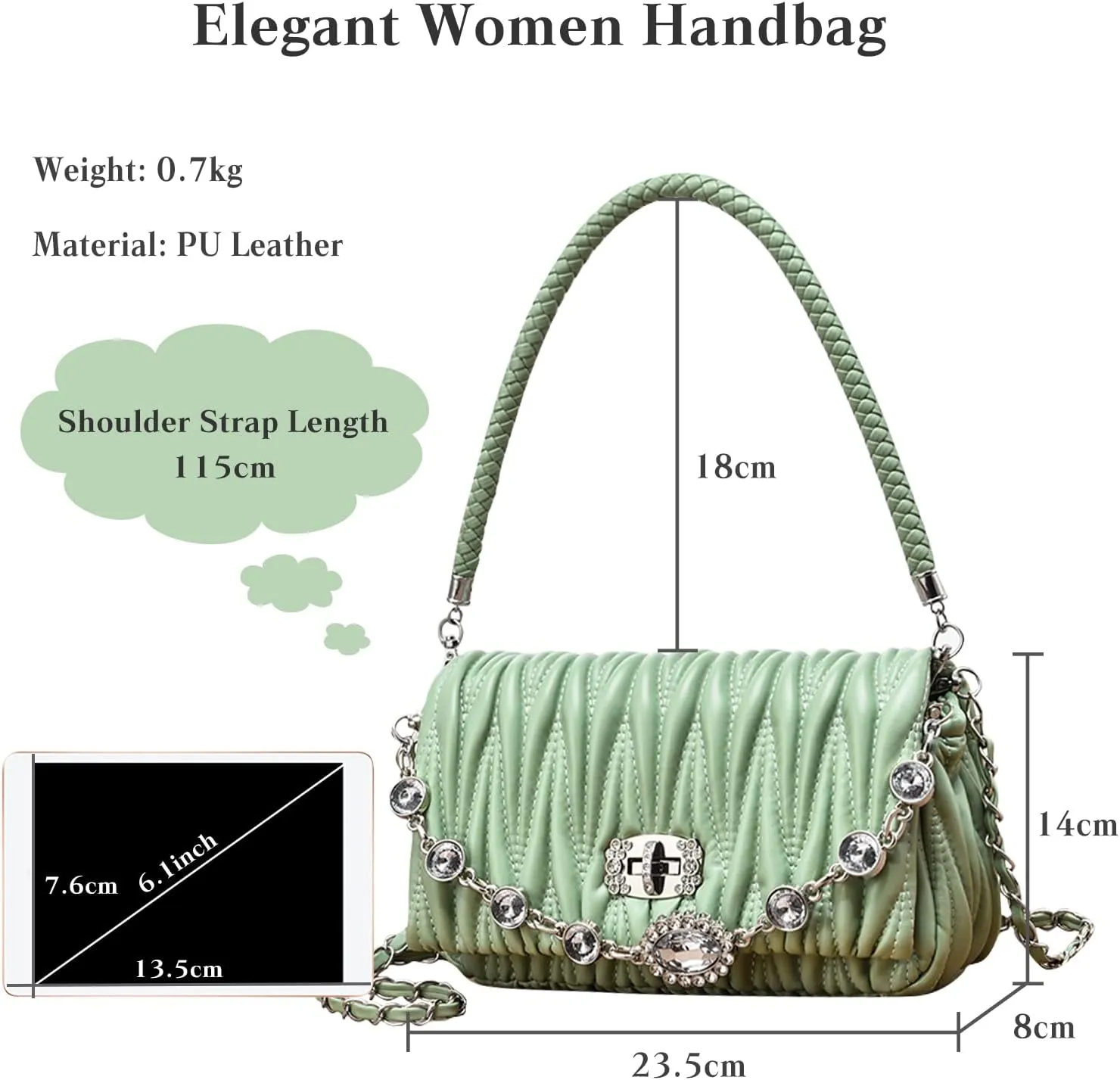 Fashion Women Underarm Bag Handbag Top Handle Bag