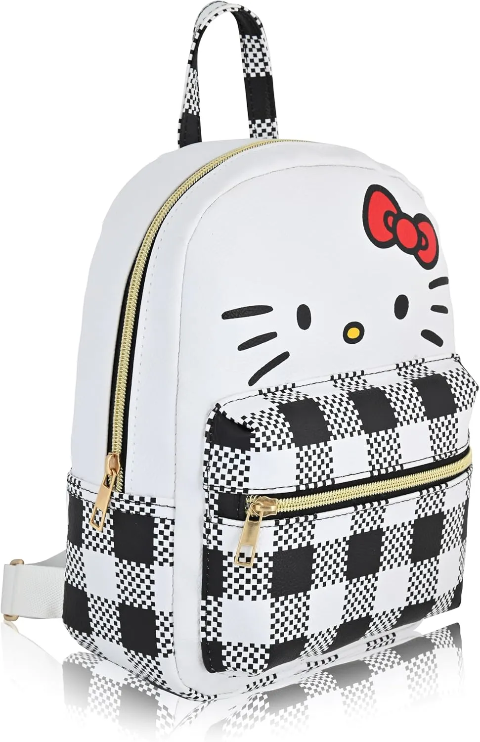 Fast Forward Sanrio Hello Kitty Backpack for Women, Men, Unisex | Cute PU Leather 10"" Hello Kitty Mini Backpack Purse Shoulder Purse | Hello Kitty Bag and Hello Kitty Accessories, C6PM29FN