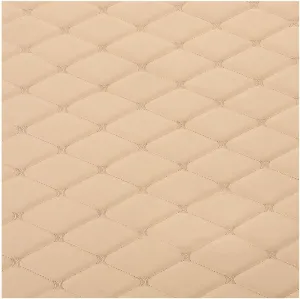 Faux Leather Fabric Quilted Leather Diamond Stitch Padded Cushion Linen Wadding Faux Leather Interior Vehicle Upholstery Fabric (Color : Cream, Size : 1.6X1m), Fdl123456@