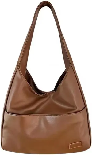 Faux Leather Tote Bag, Shoulder Bag for Women Satchel Handbag Crossbody Soft Women's Hobo Handbags