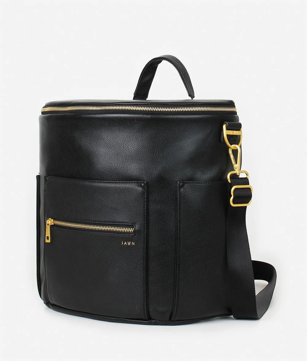 FAWN DESIGN The Original Diaper Bag, Faux Leather Diaper Bag Backpack, Vegan Leather, Large Capacity Baby Bag for Mom