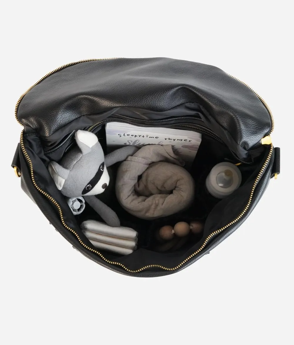 FAWN DESIGN The Original Diaper Bag, Faux Leather Diaper Bag Backpack, Vegan Leather, Large Capacity Baby Bag for Mom