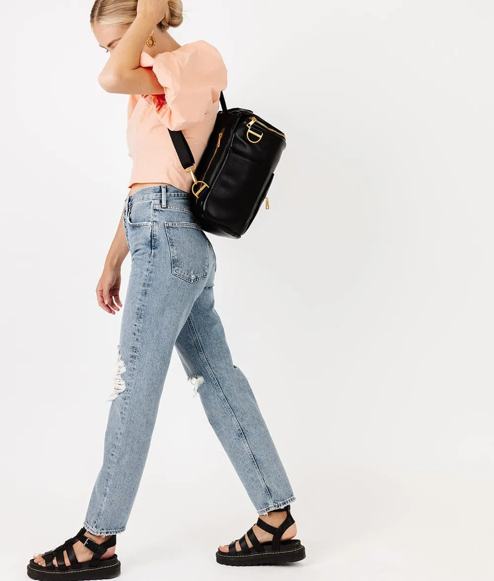FAWN DESIGN The Original Diaper Bag, Faux Leather Diaper Bag Backpack, Vegan Leather, Large Capacity Baby Bag for Mom