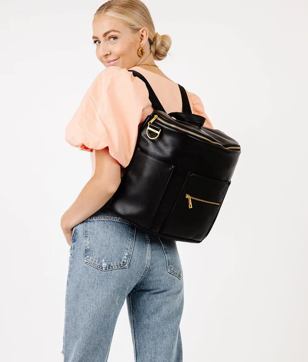 FAWN DESIGN The Original Diaper Bag, Faux Leather Diaper Bag Backpack, Vegan Leather, Large Capacity Baby Bag for Mom