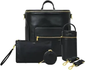 FAWN DESIGN The Original Diaper Bag, Faux Leather Diaper Bag Backpack, Vegan Leather, Large Capacity Baby Bag for Mom