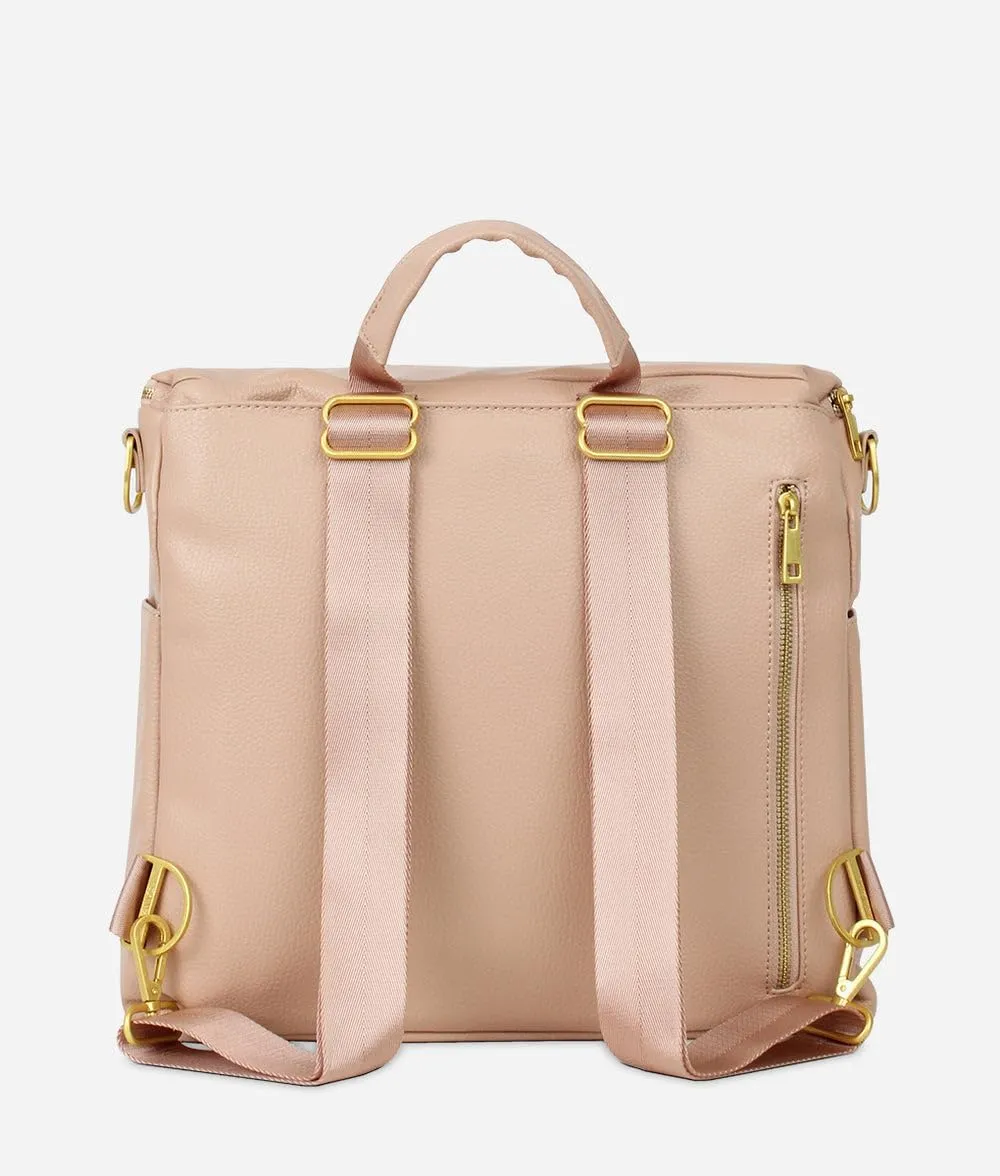 FAWN DESIGN The Original Diaper Bag, Faux Leather Diaper Bag Backpack, Vegan Leather, Large Capacity Baby Bag for Mom