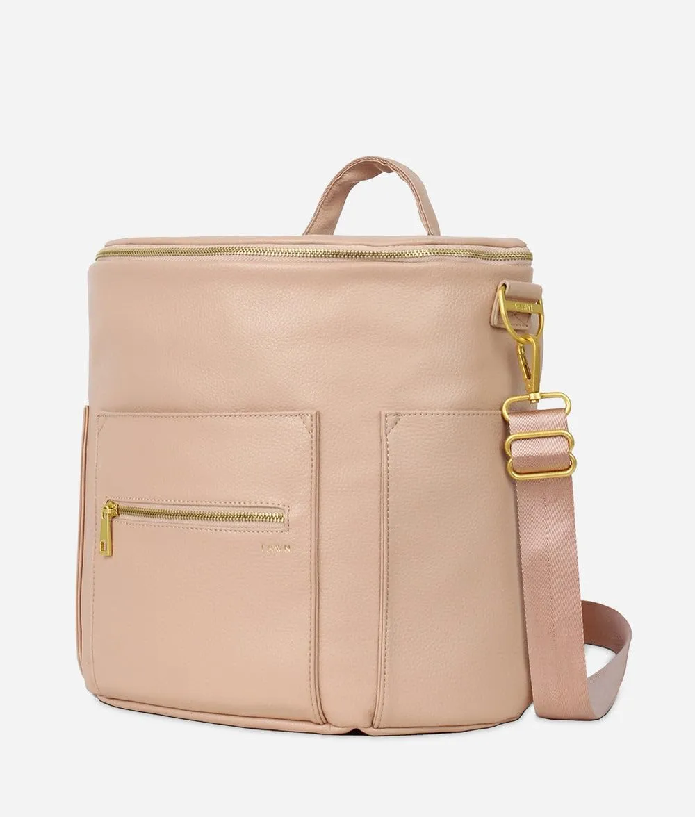 FAWN DESIGN The Original Diaper Bag, Faux Leather Diaper Bag Backpack, Vegan Leather, Large Capacity Baby Bag for Mom